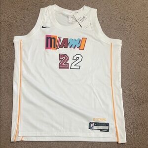 Nike Kids Miami Basketball Jersey - White and Multicolor